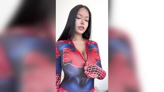Bella Bazooka - Hardcore Fucking Dildo in Sexiest Spiderwoman Cosplay