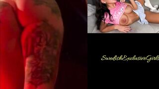Swedish Tattooed Babe Paulina Alatalo Sexy Striptease At Stripclub