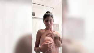 Mia Khalifa - Naked Washing in Shower