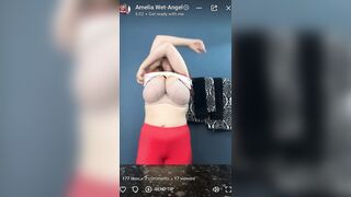 Amelia Wet Angel - Trying Clothes on Livestream