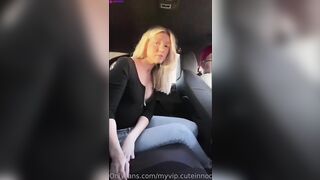 Swedish Cuteinnocent Masturbating And Sucking Cock in Car