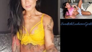 Swedish Muscular Tattooed Babe MissBiceps Hot Striptease