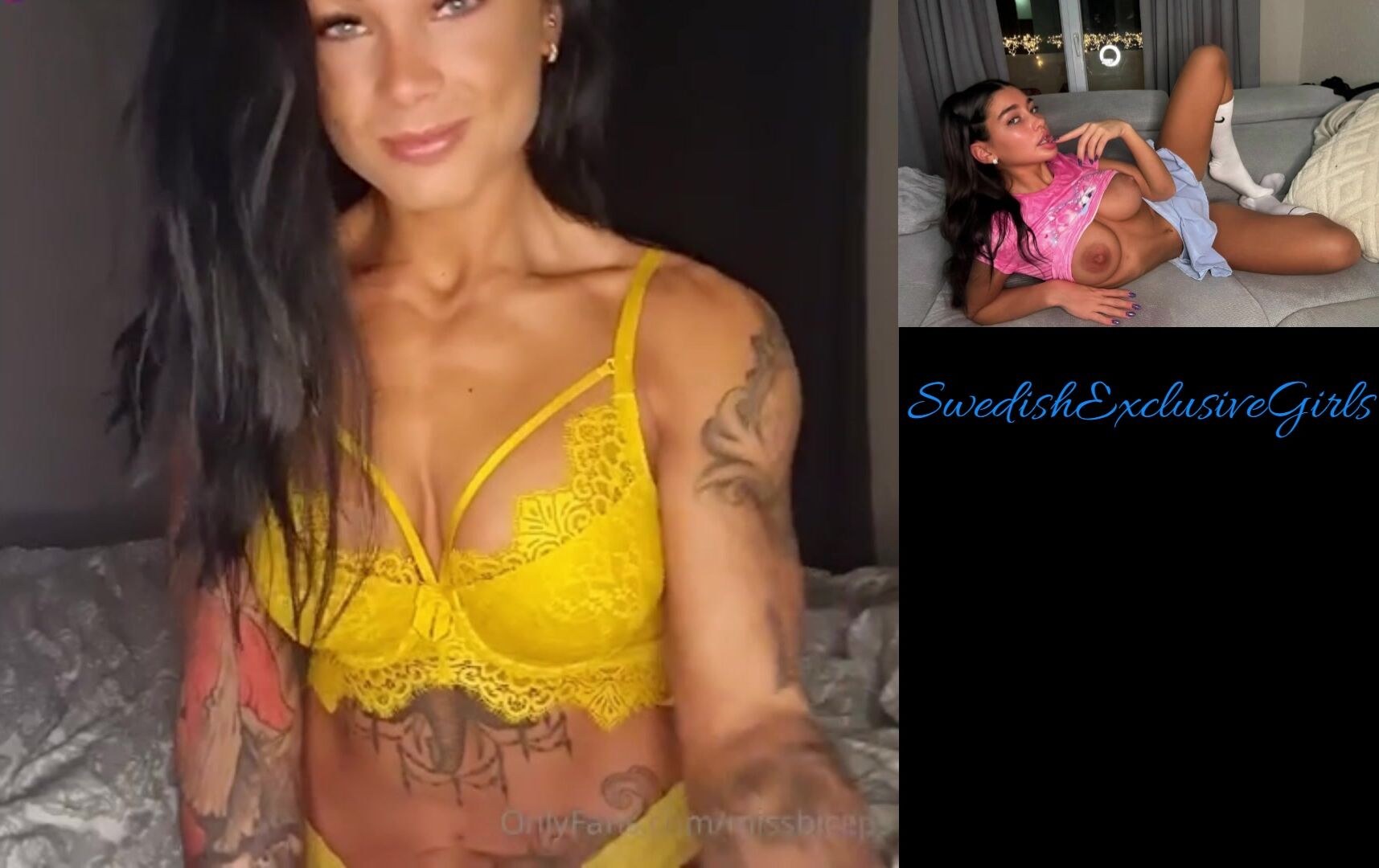 Swedish Muscular Tattooed Babe MissBiceps Hot Striptease