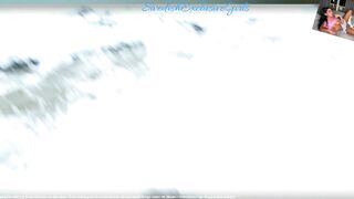 Norwegian Ex On The Beach Caroline Nitter Pressing Her Big Tits Against The Glas