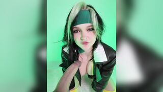 PeachJars Giving Perfect Blowjob in X Men Cosplay