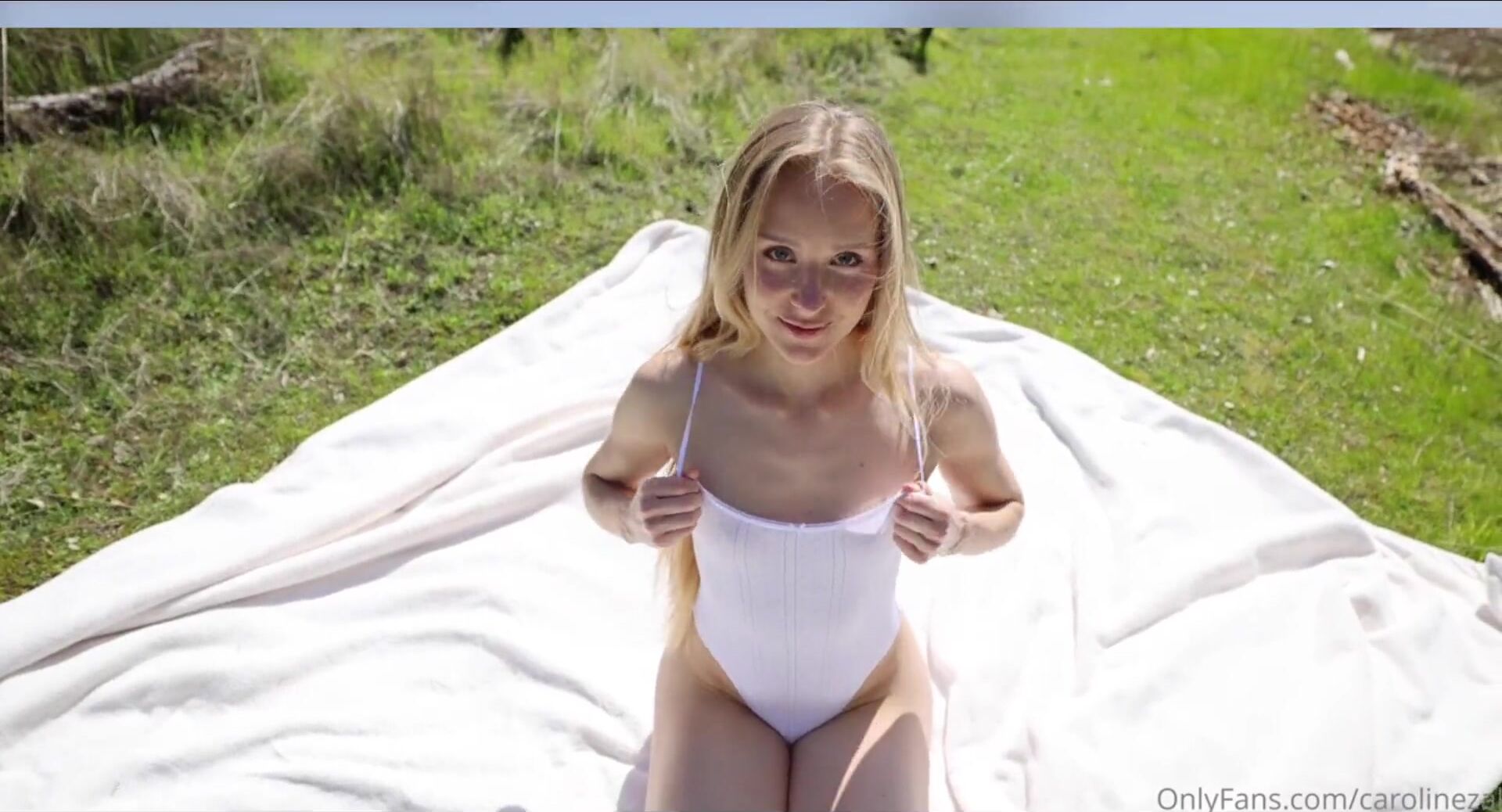 Caroline Zalog - Teasing Perfect Body Outdoors
