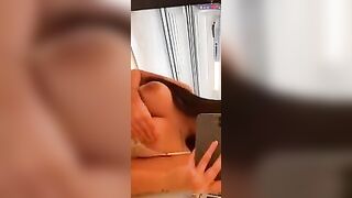 Swedish Bella Edberg Boob Tease In White Lingerie