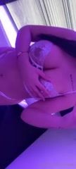 Swedish Bella Edberg Boob Tease In White Lingerie