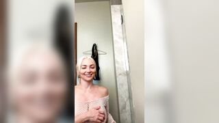 Lindsey Pelas Livestreaming in See Through Outfit