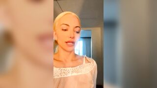 Lindsey Pelas Livestreaming in See Through Outfit