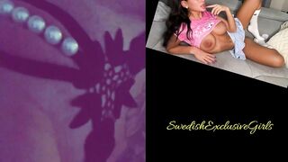 Swedish Tattooed Babe Julia Cinder Pearls In Pussy Play