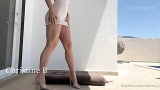 Christine Bright - Riding Big Dildo Outdoors