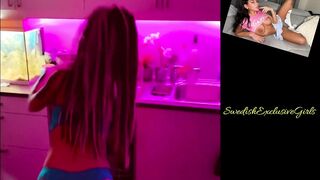 Norwegian Rasta Girl  QueenSkyDive Blowjob & Horny Sex