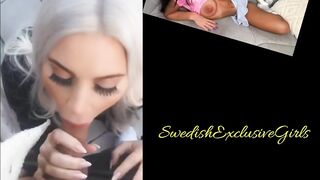Swedish Blonde Babe Nicci Azzy Risky Blowjob In Public & Facial Cumshot