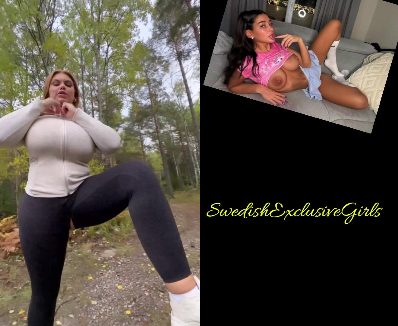 Swedish Bombshell Linnejha Blowjob Tease Outside