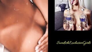 Norwegian Babe Patriciax0x0 Tries To Hide Her Big Sexy Tits Laying In Bed