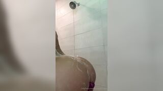 Natalie Roush Nude Showering With Big Dildo