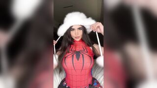 Alina Rose - Teasing Big Juicy Ass in Spiderwoman Outfit