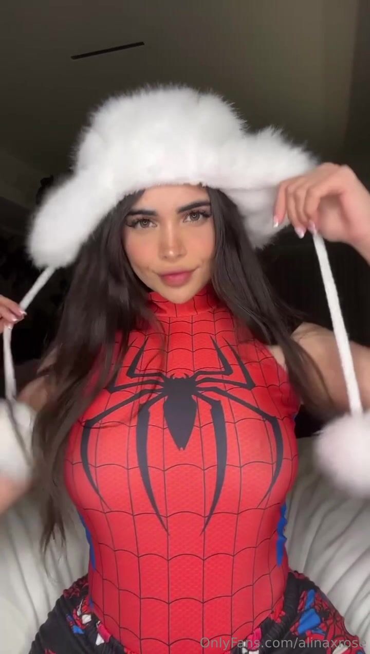 Alina Rose - Teasing Big Juicy Ass in Spiderwoman Outfit