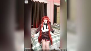 Anna Feschenko - Nude Striptease in Cosplay