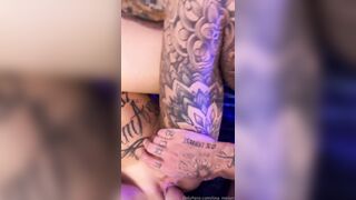 The two sexiest and most delicious German girls with tattoos, fucking and sucking.