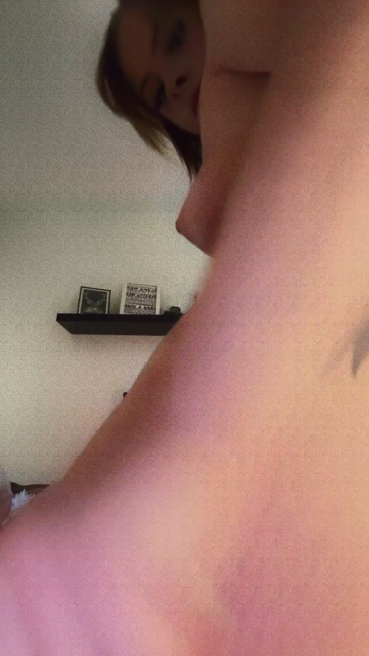 Swedish Mercedez Riding Dildo On The Bed