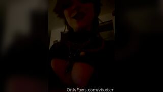 Swedish Emo Girl Vixxter Flashing Tits