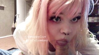 Pupwife Blowjob Close Up On Cam