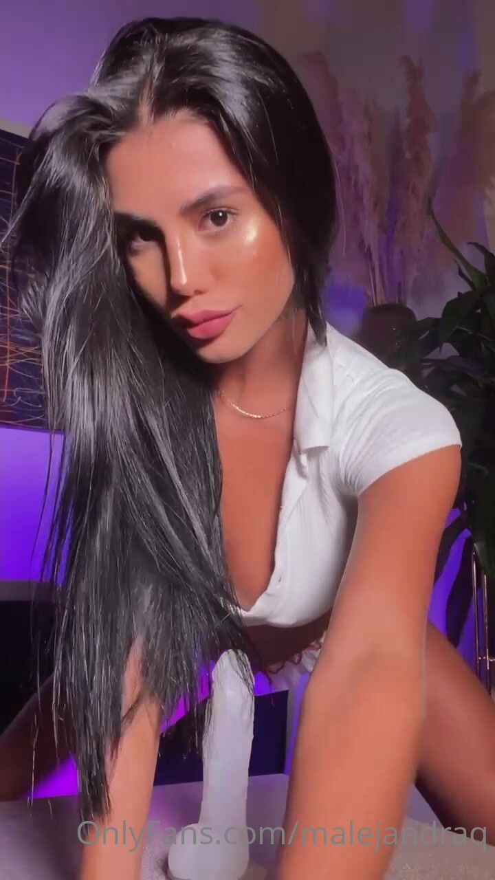 Malejandraq - Horny Stepsister Riding And Fucking her Dildo Hard