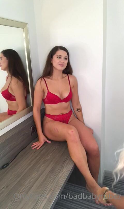 Badbabyrubez - Lesbian Friend Playing with Tits