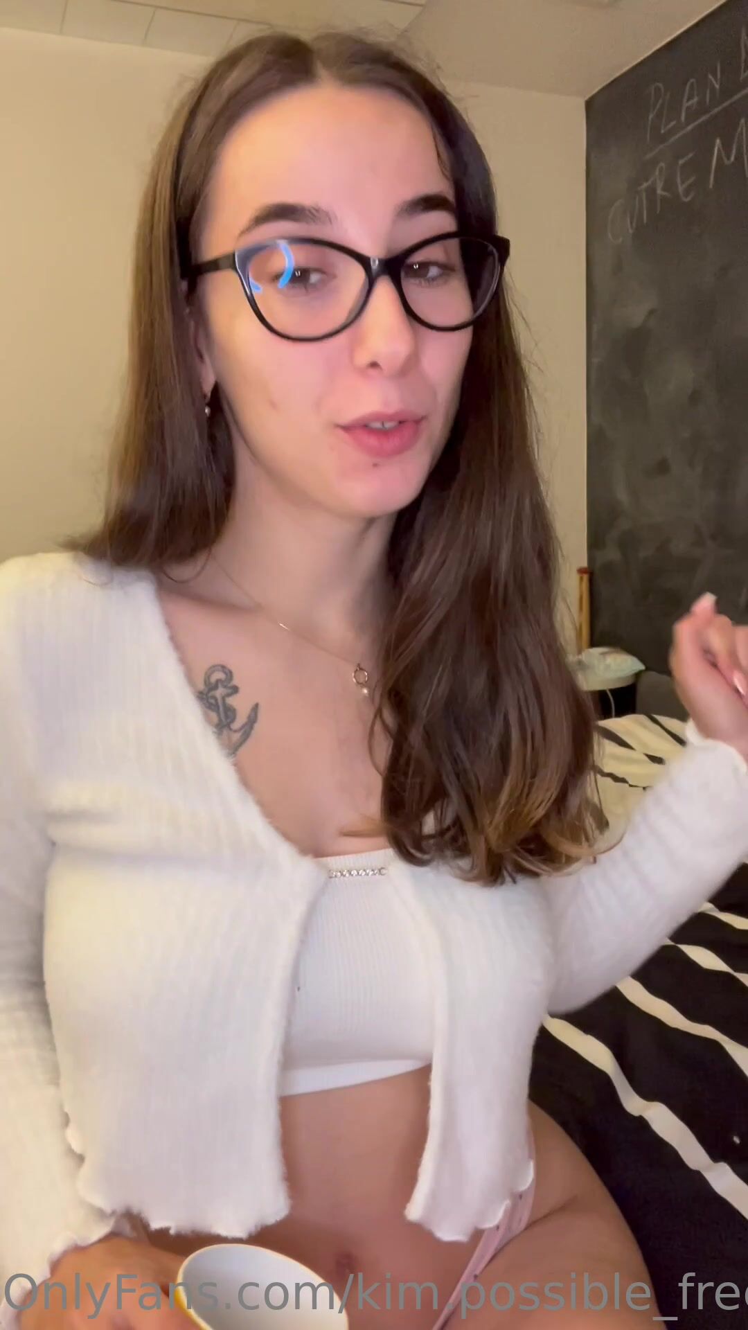 Kimpossible - Nerdy Girl Masturbating Creamy Pussy with Big Dildo