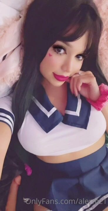 Aleida Ramirez - Cute Cosplayer Riding Big Dildo Hard