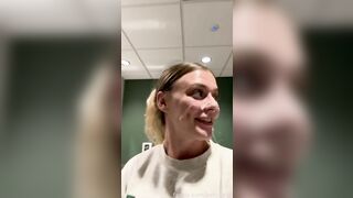 Babykaitt - Blowjob and Cumwalking with Big Facial in Public