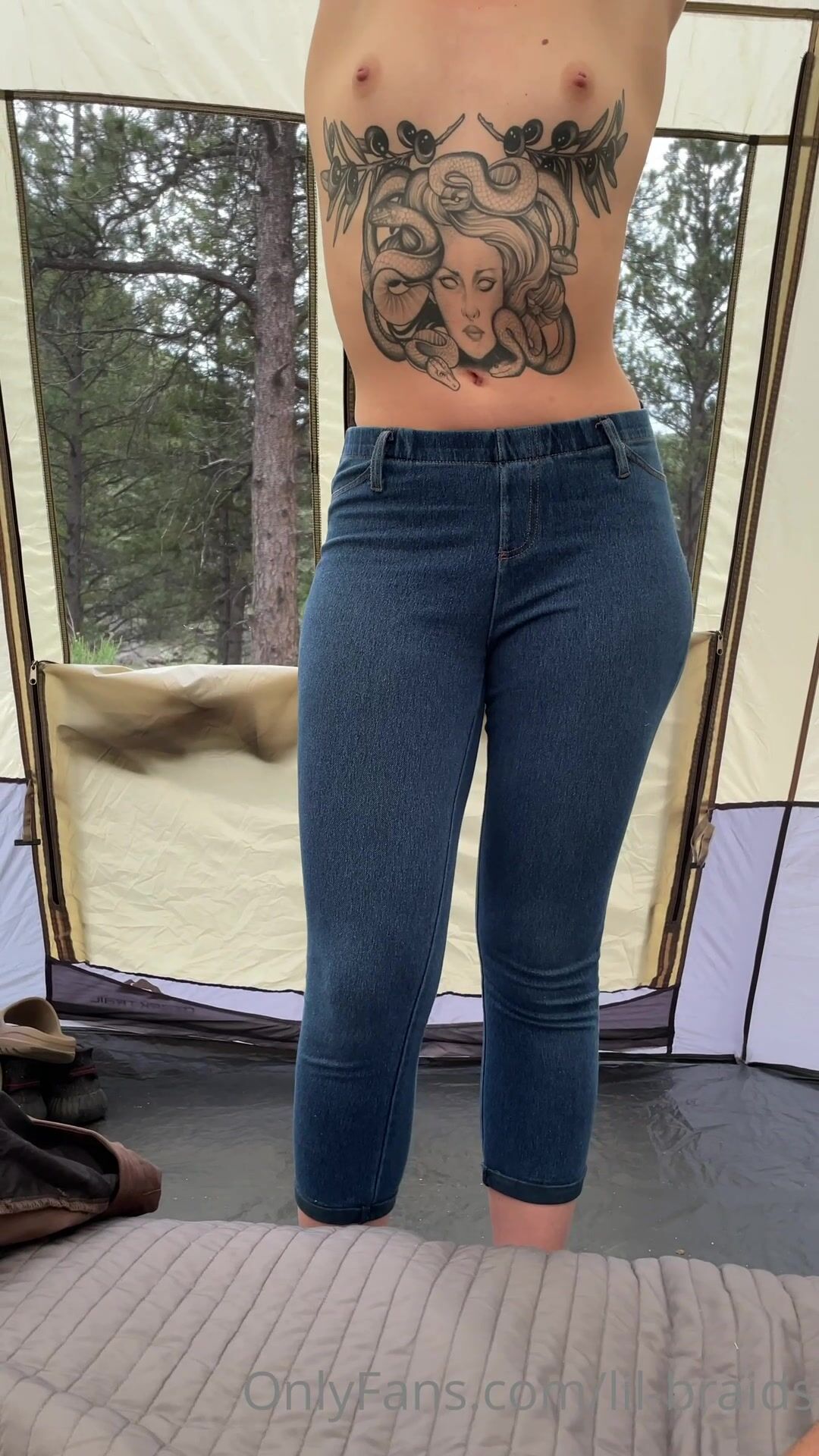 Lil Braids Warms Up With Sex Toy And Gets Cum On Ass Later