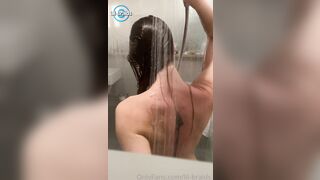 Lil Braids Fucks Dildo Attached To The Wall Of The Shower