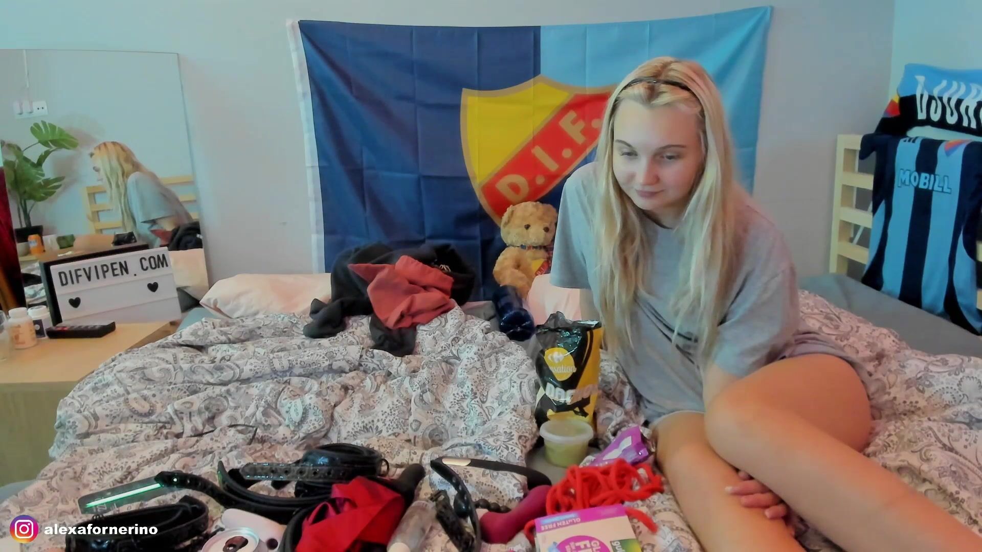 Swedish Babe DIFTjejen Livestream With Blonde Friend