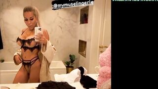 Norwegian Glamour Model Linni Meister Sexy Lingerie