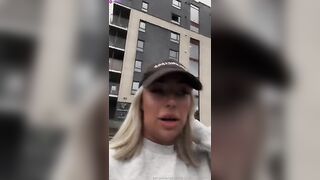 Johanne Nordeng Strips in the Clothing Store's Changing Room & Masturbates Her Pussy