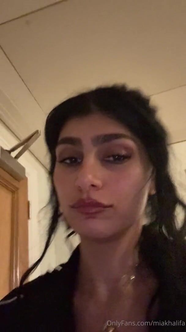 Mia Khalifa Wearing Hot Track Jacket And Stripping Naked