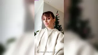Norwegian Babe Siv Nerdal Flashing Her Big Sexy Tits At X-Mas