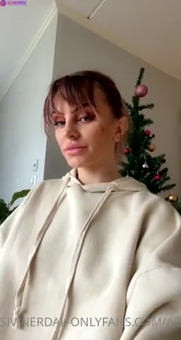 Norwegian Babe Siv Nerdal Flashing Her Big Sexy Tits At X-Mas