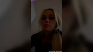 Swedish Tattooed Babe Paulia Alatalo Sexy Striptease In Bathroom