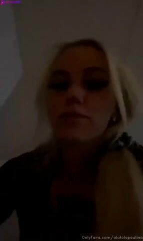 Swedish Tattooed Babe Paulia Alatalo Sexy Striptease In Bathroom