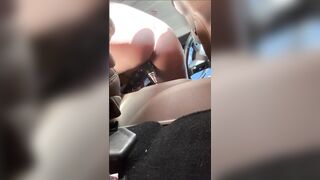 Aussie Slut Demon Demi Riding Gearbox in Public