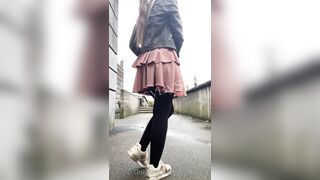 Danish Milf SassyStacy Shows Her Tight Pussy In Public