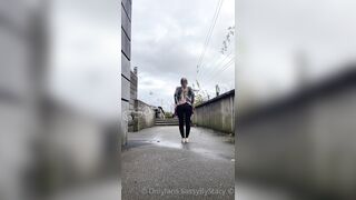 Danish Milf SassyStacy Shows Her Tight Pussy In Public