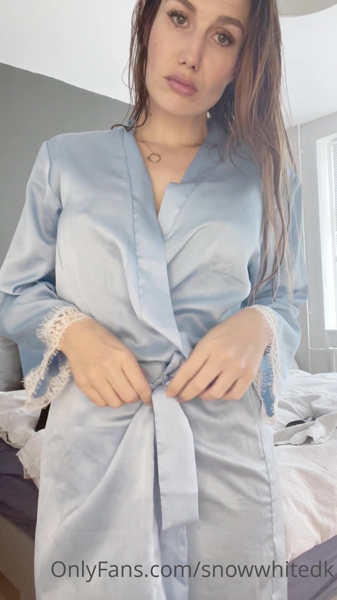 Danish Babe SnowWhite Changing Outfits & BBC Dildo Blowjob & Tight Pussy Masturbation