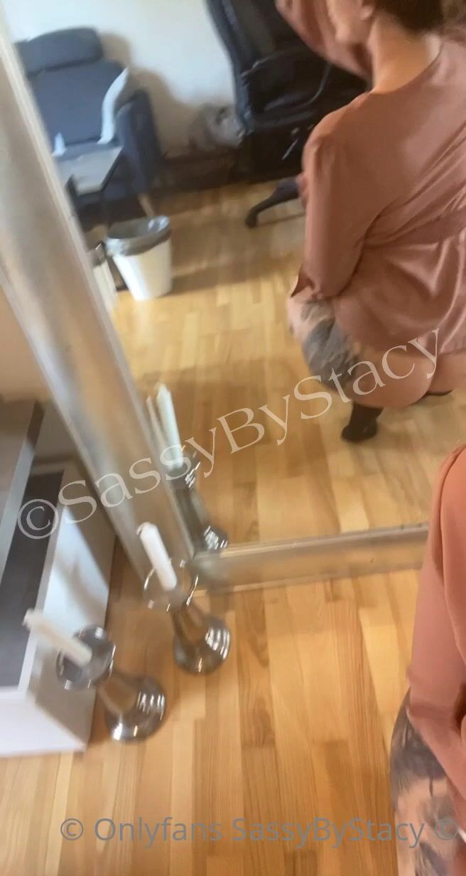 Danish Babe SassaStacy Filming Her Tight Pussy & Big Ass In The Mirror