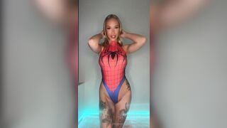 Danish Babe BarbellBarbie Spiderman Pussy Tease