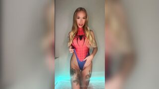 Danish Babe BarbellBarbie Spiderman Pussy Tease